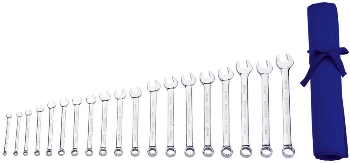 Carlyle Tools - 19 Piece Five Point - Twelve Point End Combination Spanner  Set - CW1219M
